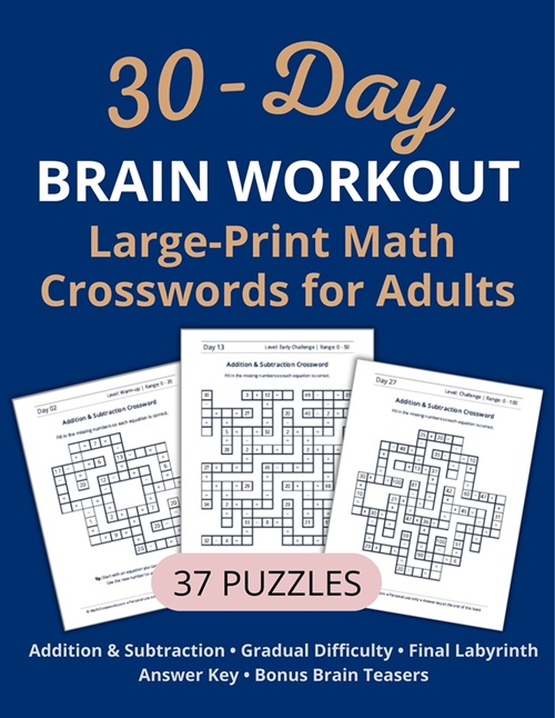 Printable daily math problems for adults PDF