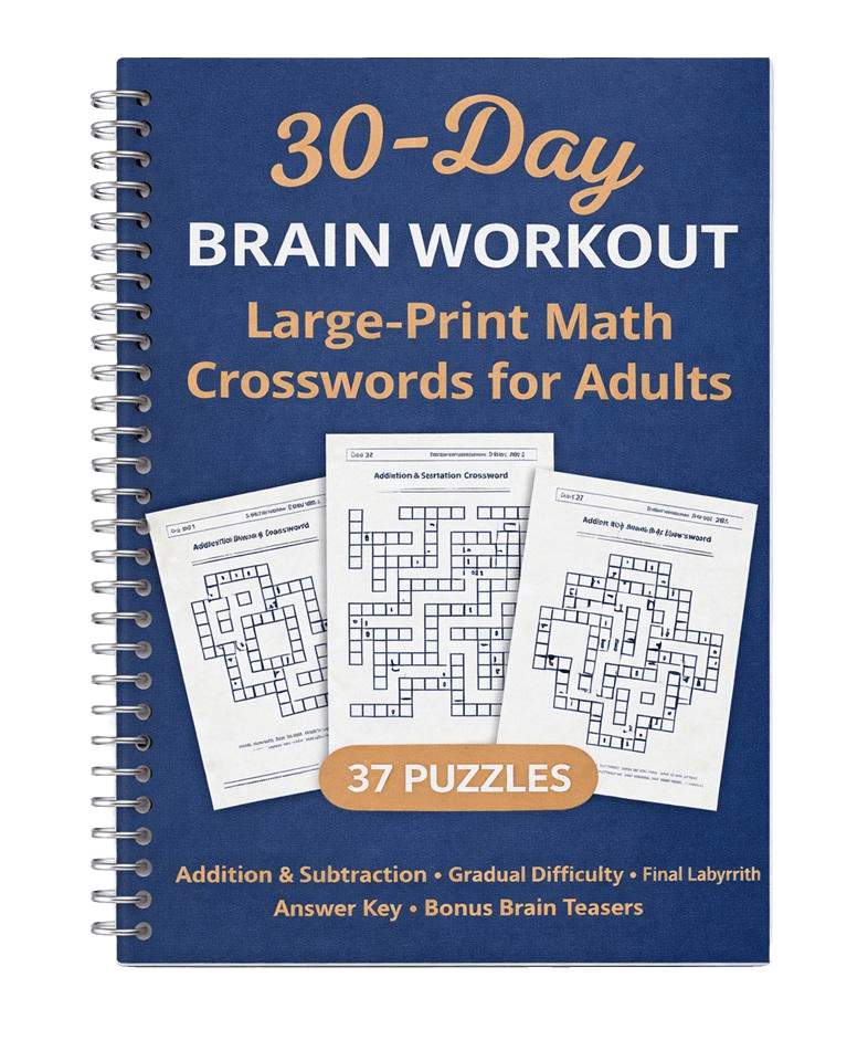 Printable brain workout puzzles PDF.