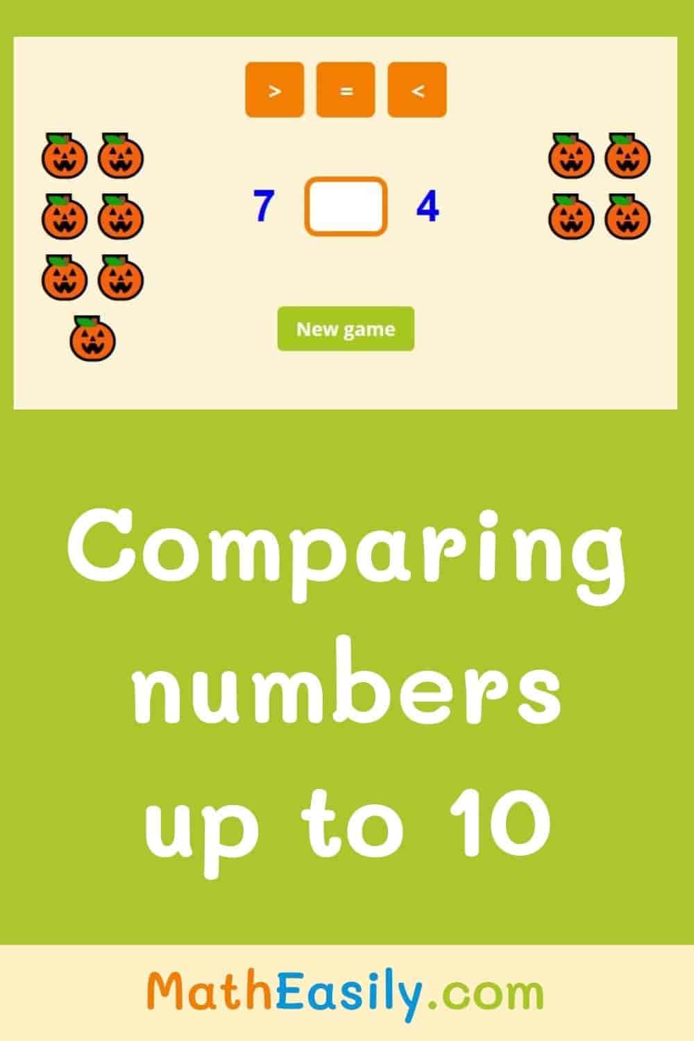 Comparing numbers for Kindergarten game. kindergarten comparing numbers. bigger and smaller numbers game. comparing numbers games. comparing two numbers. comparing numbers with pictures. 
Greater than less than games.