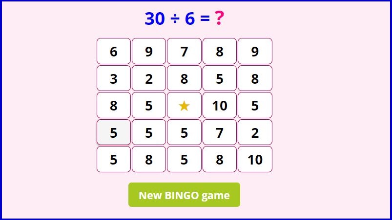 math bingo gamesmath.