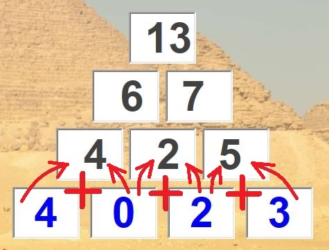 How to play addition pyramid game