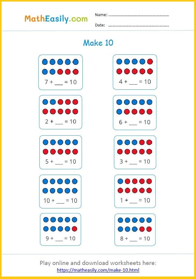 Free Math Worksheets Kindergarten PDF