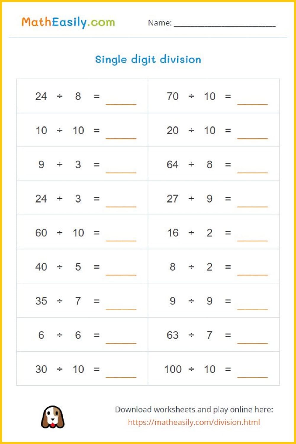 free printable 4th grade math worksheets division. math worksheets grade 4 PDF free.
