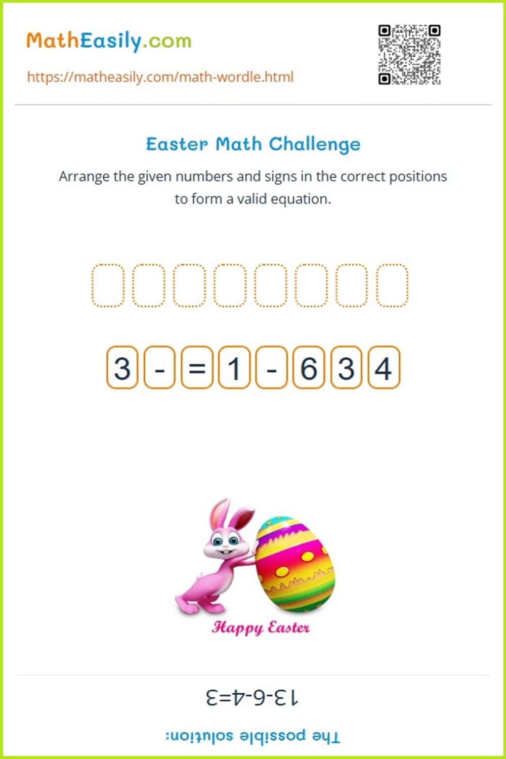 Free printable Easter brain teasers for adults in PDF.
