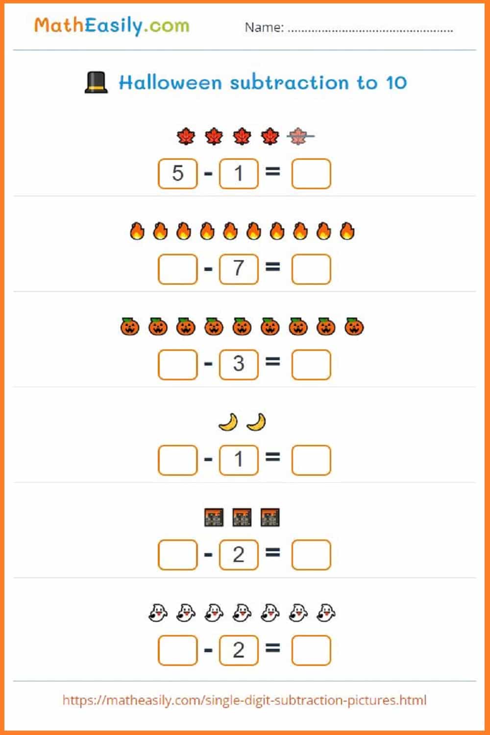 kindergarten math games Halloween
