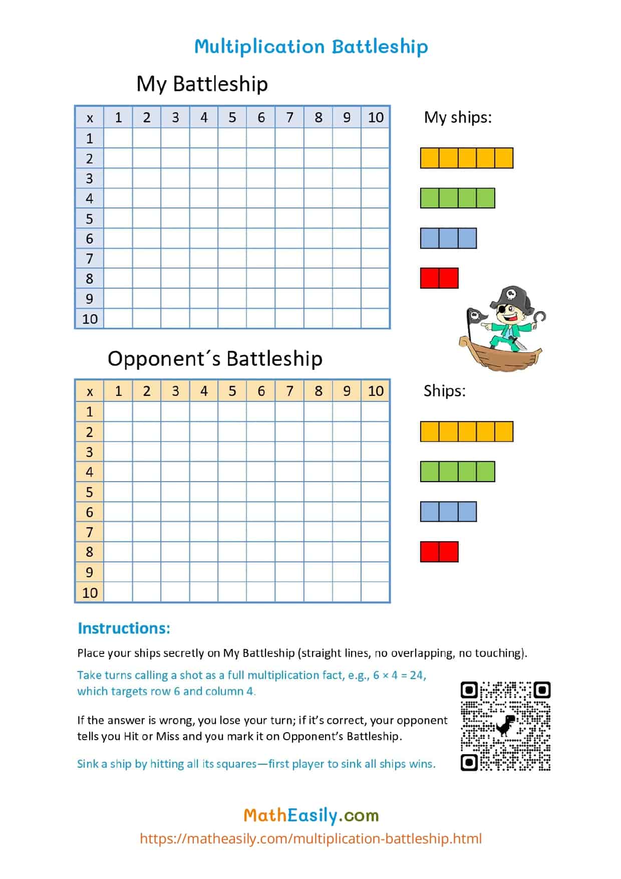 Free Printable Multiplication game PDF. multiplication board game free download. multiplication table games printable.