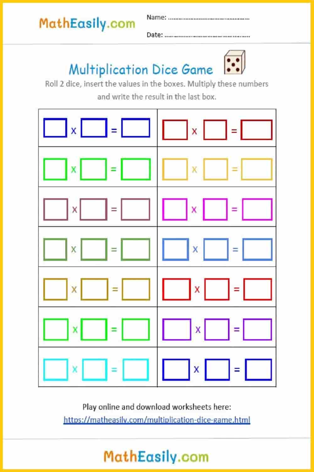 Free printable math games PDF.