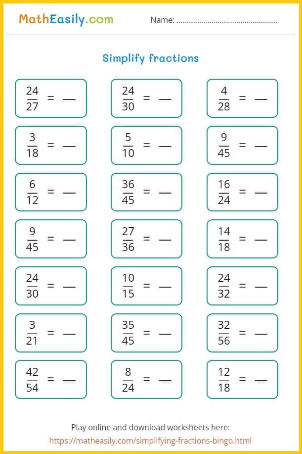 math worksheets for 5th grade fractions