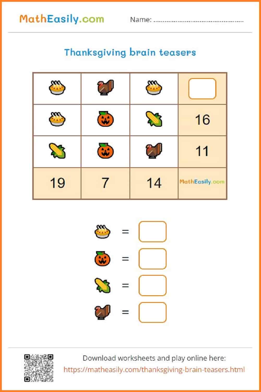 Free printable Thanksgiving math activities PDF. Thanksgiving math games free. math activities for Thanksgiving.